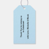 スポーツベビーシャワー共同テーマボーイブルー ギフトタグ (裏面)