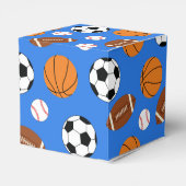 スポーツベビーシャワー共同テーマボーイブルー フェイバーボックス (裏面サイド)