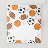 スポーツベビーシャワー共同テーマボーイブルー プレイスカード (外部開封)