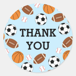 スポーツベビーシャワー共同テーマボーイブルー ラウンドシール