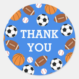 スポーツベビーシャワー共同テーマボーイブルー ラウンドシール