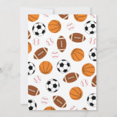 スポーツベビーシャワー共同テーマ 招待状 (裏面)