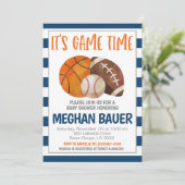 スポーツベビーシャワー招待状 招待状 (スタンド正面)