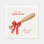 スポーツベースボールホームランブライダルシャワー スタンダードカクテルナプキン (正面)