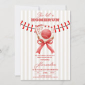 スポーツベースボールホームランブライダルシャワー 招待状 (正面)