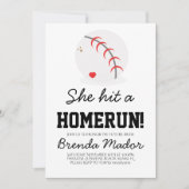 スポーツベースボールホームランラバーズブライダルシャワー 招待状 (正面)