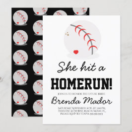 スポーツベースボールホームランラバーズブライダルシャワー 招待状