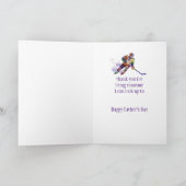 スポーツホッケーのお父さんの日 カード (内部)