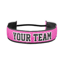 スポーツホットピンクブラックアウトインズ大学バスケットボール アスレチックヘッドバンド