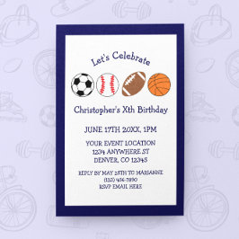 スポーツボーイ誕生日 招待状