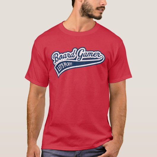スポーツボードゲーム好きの男性向けTシャツ Tシャツ (正面)