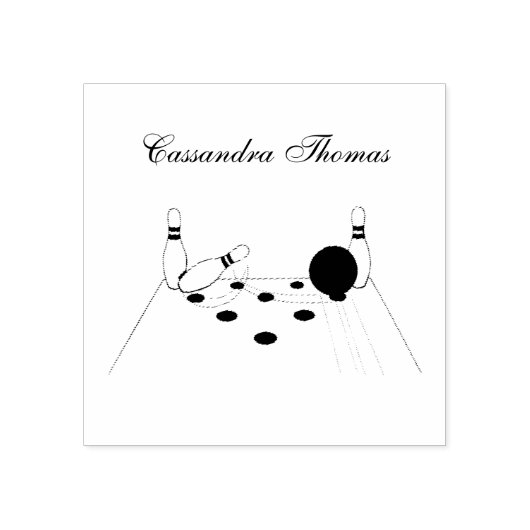 スポーツボーリングボールとピンゴムスタンプ ラバースタンプ (インプリント)