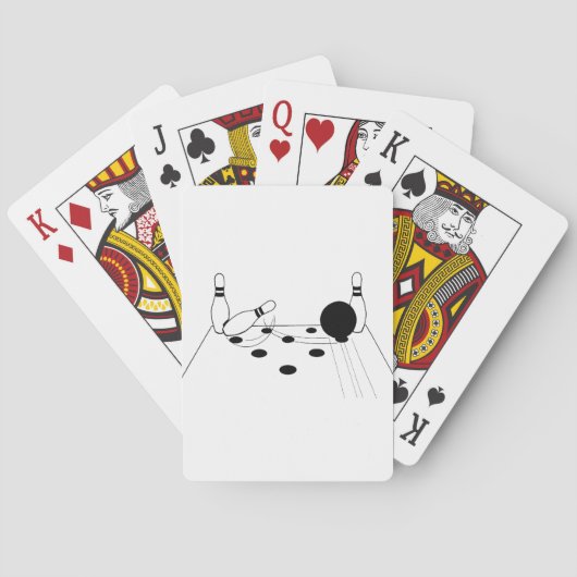 スポーツボーリングボールとピン トランプ (裏面)