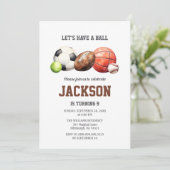 スポーツボールみんなでボールしよう 招待状 (スタンド正面)