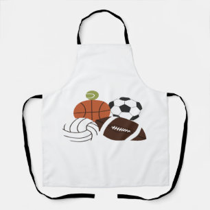 スポーツボールイラストレーション エプロン