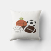 スポーツボールイラストレーション クッション (裏面)