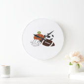 スポーツボールイラストレーション ラージ壁時計 (ホーム)