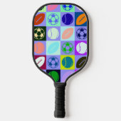 スポーツボールキングパター市松模様にン ピックルボールラケット (裏面)