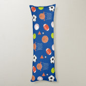 スポーツボールテーマ収集抱き枕 ボディピロー (裏面 (縦))