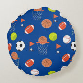 スポーツボールテーマ収集枕 ラウンドクッション (裏面)
