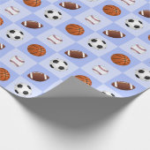 スポーツボールテーマ誕生日 ラッピングペーパー (角)