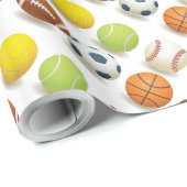 スポーツボールデザイン包装紙 ラッピングペーパー (ロールコーナー)