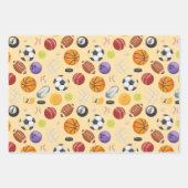 スポーツボールデザイン ラッピングペーパーシート (正面3)