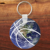 スポーツボールバスケットボールアース キーホルダー (正面)