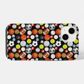 スポーツボールパターン iPhoneケース (裏面横)
