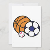 スポーツボール招待状 招待状 (正面)
