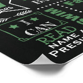 スポーツボール誕生日チョークボードのサインボーイ ポスター (角)