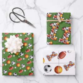 スポーツボール1st誕生日パーティー ラッピングペーパーシート