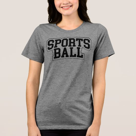 「スポーツボール」 トライブレンドTシャツ (正面)