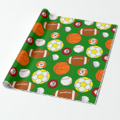 スポーツボール ラッピングペーパー (アンロールド)