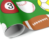 スポーツボール ラッピングペーパー (ロールコーナー)