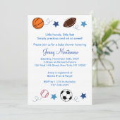 スポーツボールMVPオールスター ベビーシャワー招待状 招待状 (スタンド正面)