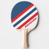 スポーツポストマンノスタルジックストライプな名前 卓球ラケット (正面)