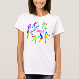 スポーツママ レインボー ハンドボール フィギュア 母の日 Tシャツ