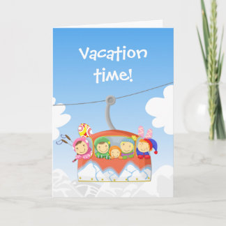 スポーツメンおもしろいグリーティングカード付きアルパインリフト カード