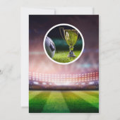 スポーツモダンサッカーボールボーイズ誕生日パーティー 招待状 (裏面)