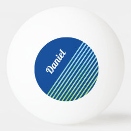 スポーツモダンジオメトリックブルーストライプテンプレート 卓球ボール