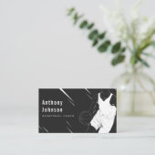 スポーツモダンスタイルプロフェッショナルバスケットボールコーチ 名刺 (スタンド正面)