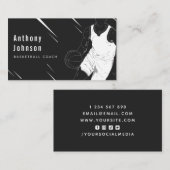 スポーツモダンスタイルプロフェッショナルバスケットボールコーチ 名刺 (正面/裏面)