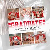 スポーツモダン写真卒業パーティー招待状 招待状