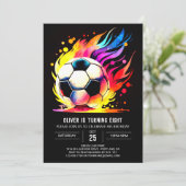 スポーツモダン印刷可能子供の誕生日 招待状 (スタンド正面)