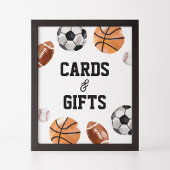 スポーツモダン子供の誕生日カードとギフトのサイン ポスター