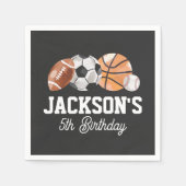 スポーツモダン誕生会 スタンダードカクテルナプキン (正面)