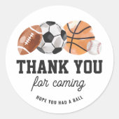 スポーツモダン誕生日ありがとう ラウンドシール (正面)