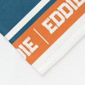 スポーツモノグラムブルーオレンジを意味する名前 フリースブランケット (角)