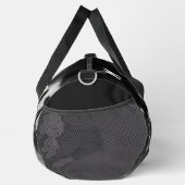 スポーツモノグラム、白黒、バスケットボール ダッフルバッグ (右)